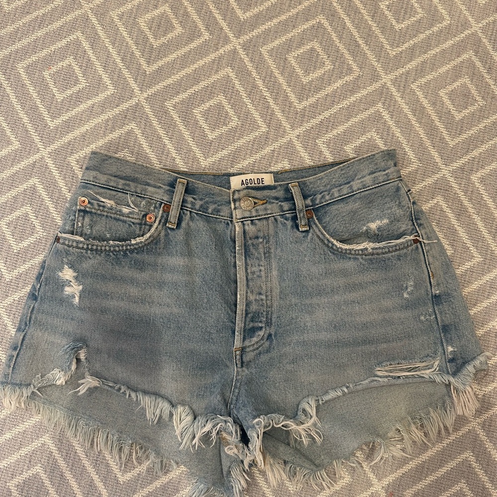 Agolde Women's Distressed Jean Shorts
